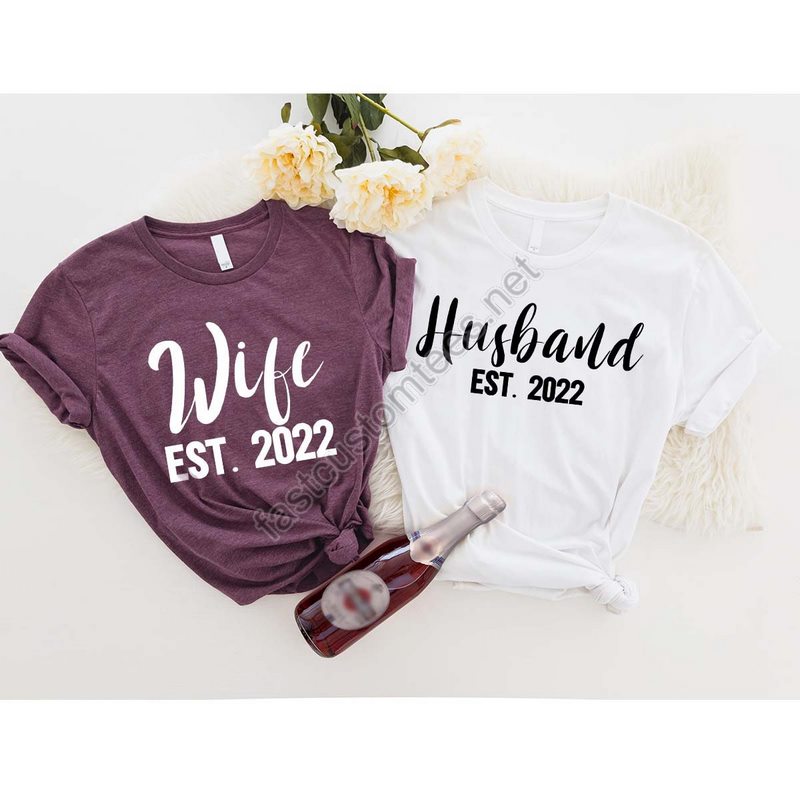 Husband And Wife Shirts Matching Couple Shirts Couples Shirt Just Married T Shirt Honeymoon Shirt Custom Couple Shirts Matching Shirts