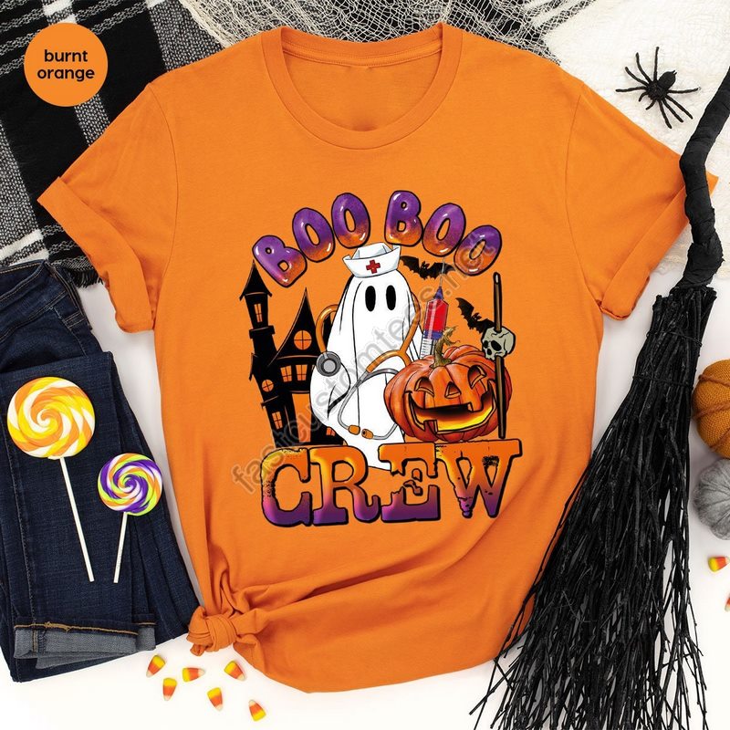 Funny Halloween Nurse Shirt Boo Crew Halloween Doctor Shirt Halloween Shirt For Nurse And Medical Team Hospital Staff Clinic Doctor