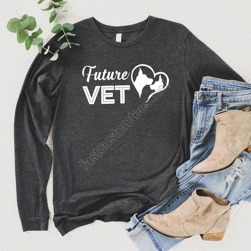 Future Vet Sweatshirt Veterinary Student Long Sleeve Shirts Veterinarian Hoodie Vet Graduation Gift Vet Tech Week Gifts Vet Graphic Tee