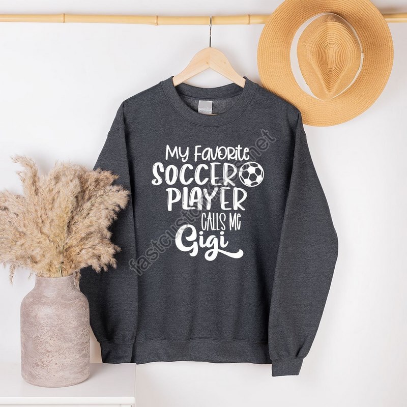 Soccer Gigi Long Sleeve Shirt My Favorite Soccer Player Calls Me Gigi Sweatshirt Grandma Hoodie Gifts From Soccer Player Grandson