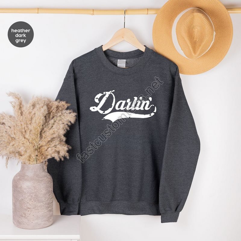 Darlin Sweatshirt Darlin' Long Sleeve Southern Hoodie Western Shirt Darlin' Graphic Sweatshirt Country Music Tee Concert Hoodie