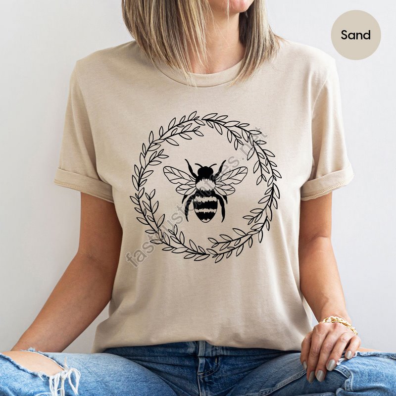 Bee Shirt Aesthetic Bee Tees Inspirational Tshirt Insect Tshirts Love Bees Graphic Tees Botanical Shirts Save The Bees Animal Gifts