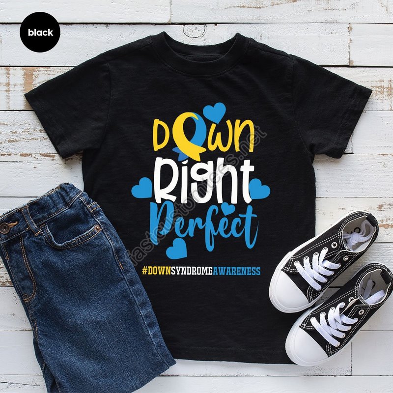 World Down Syndrome Day Down Syndrome T-shirt Trisomy Toddler Shirts 3 21 Tshirt Extra Chromosome Shirt Down Right Perfect Kids Shirts