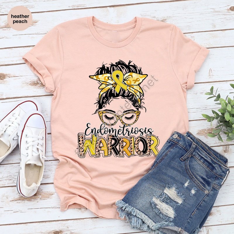 Endometriosis Warrior T-shirts Endometriosis Awareness Tee Endometriosis Crewneck Sweatshirt Endometriosis Support Tee 1 In 10 Tshirt