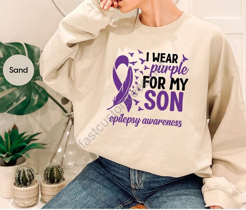 Epilepsy Hoodies And Sweaters Epilepsy Awareness Long Sleeve Tshirt Epilepsy Son Sweatshirt Epilepsy Support Gift Neurodiversity Hooded