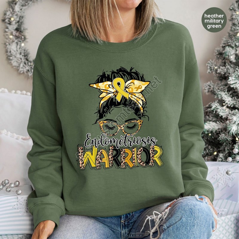 Endometriosis Warrior Hoodies And Sweaters Endometriosis Awareness Long Sleeve Shirt Endometriosis Sweatshirt Endometriosis Support