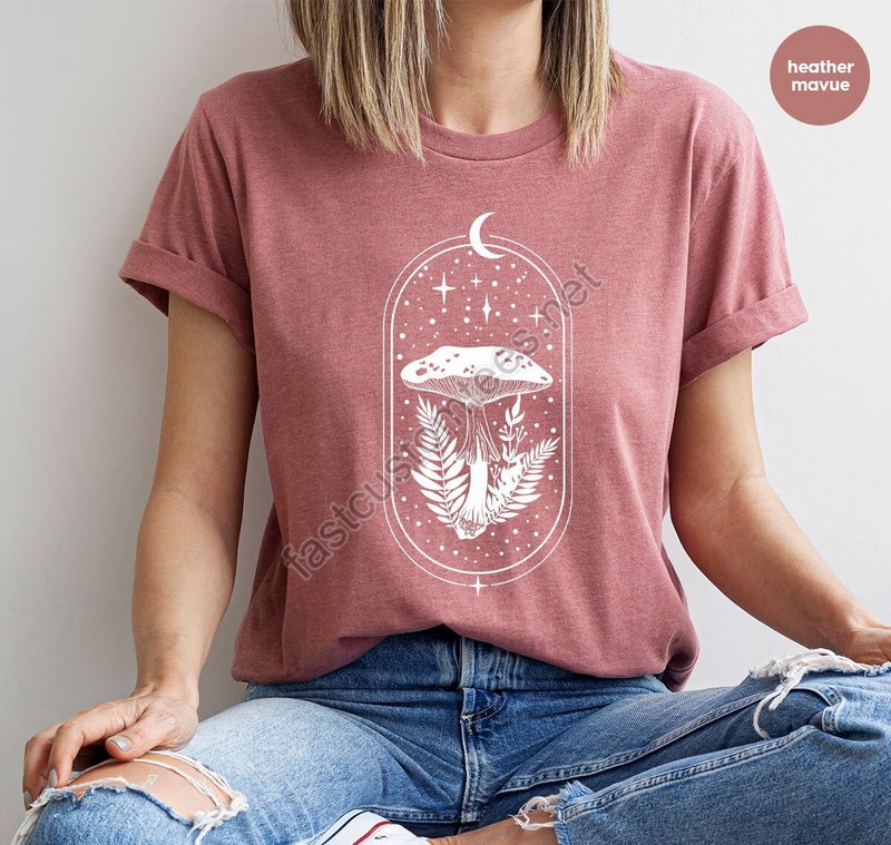 Mushroom Shirt Botanical Sweatshirt Mushroom Gift Magic Mushroom Shirt Plant T-shirt Shirt For Women Gift For Her Celestial Shirt