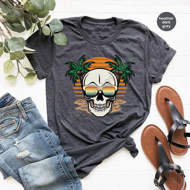 Skeleton Shirt Funny Skull Shirt Summer Graphic Tees Funny T-shirt Skull Sweatshirt Gift For Her Gift For Him Skeleton Sweatshirt