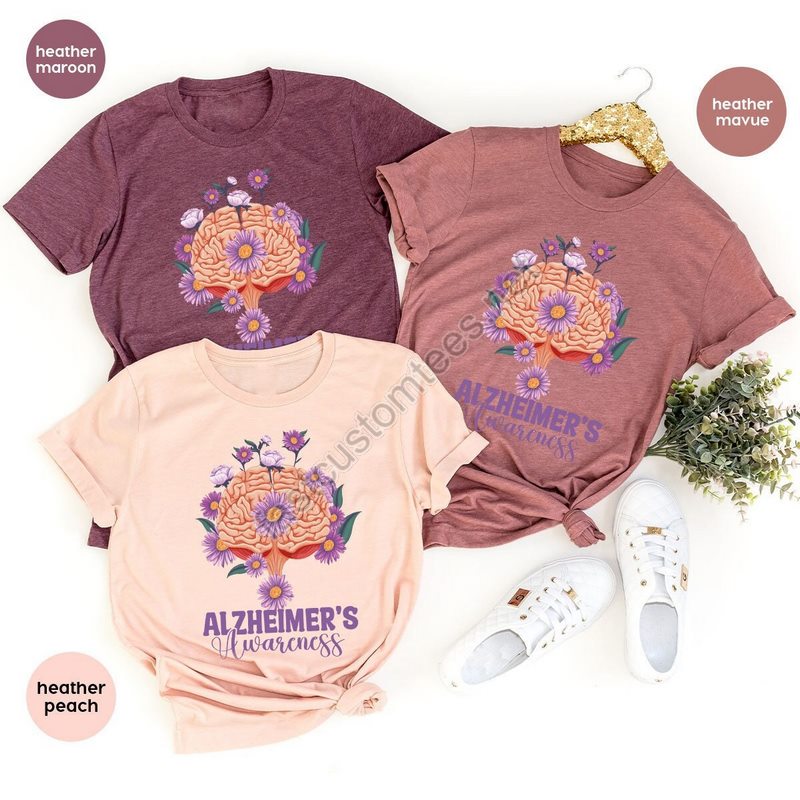 Alzheimer Support Sweatshirt Alzheimer Shirt Alzheimers Gifts Alzheimers Awareness T-shirt Alzheimer Disease Graphic Tees