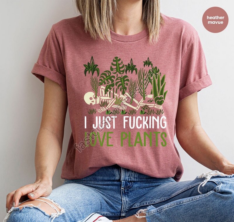 Funny Plant Shirt Skeleton Plant T-shirt Gardening Gifts Gardener Clothing Plants Graphic Tees For Women Plant Gifts Gifts For Her