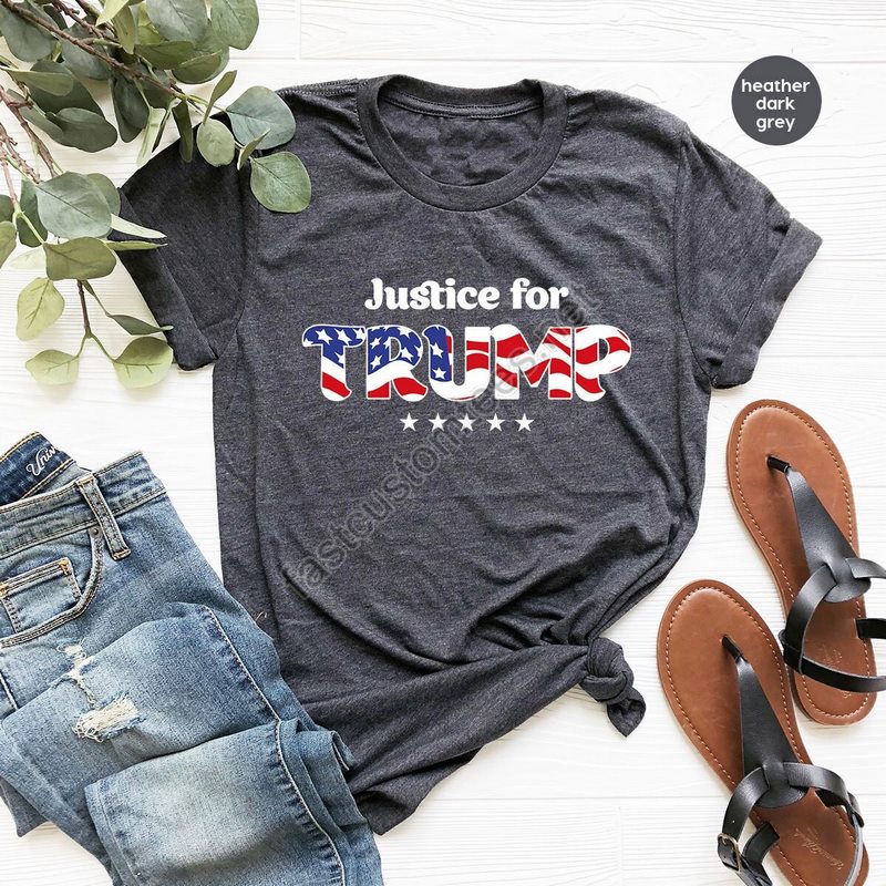 Trump Shirt Republican T-shirt Political Shirt Justice For Trump T-shirt Trump 2024 Graphic Tees Election T-shirt Political Gift