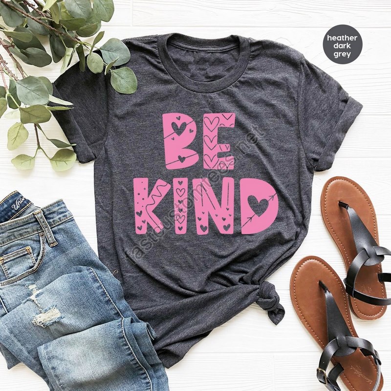 Mental Health Shirt Inspirational Vneck Shirt Be Kind Shirt Positive T-shirt Kindess Shirt For Women Motivational Gift