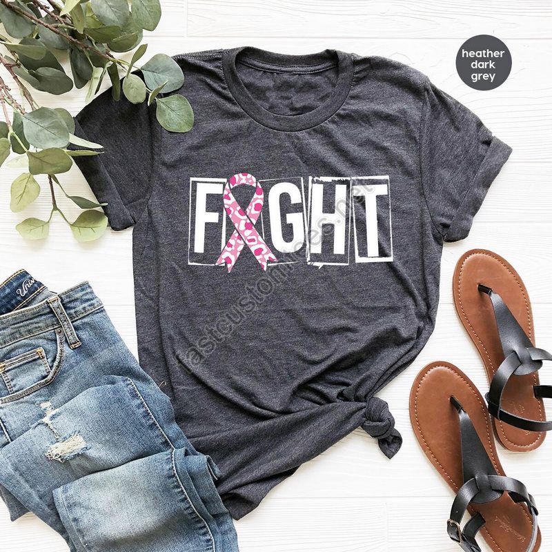 Breast Cancer Shirt Fight Cancer T-shirt Cancer Survivor Gifts Cancer Awareness October T Shirt Cancer Ribbon Tee Support Graphic Tees