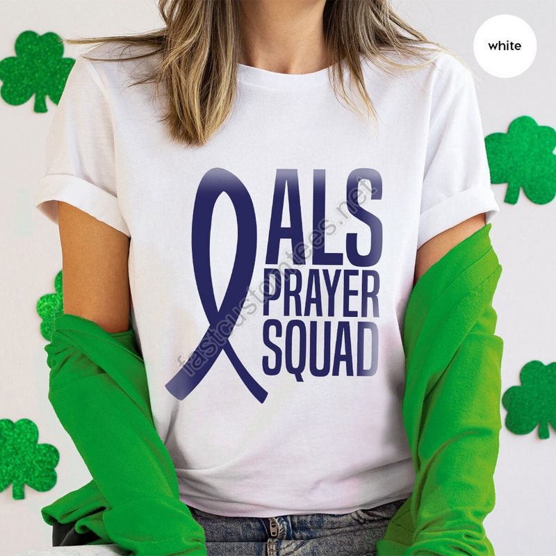 Als Awareness Month T Shirt Als Fighter Vneck Tshirt Als T-shirt Family Support Outfit Faith Tee Als Warrior Shirt Ribbon Graphic Tees