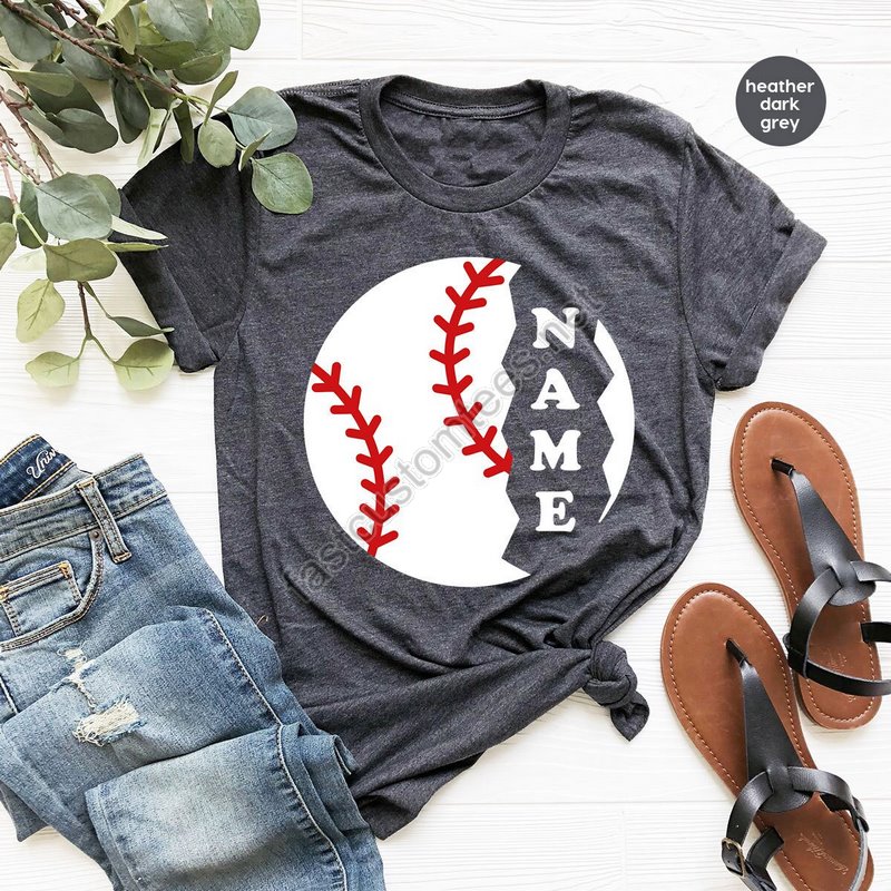 Custom Baseball Shirt Personalized Baseball Gifts Baseball Mom Shirt Baseball Player Name Gifts Baseball Coach Outfit Gift For Son