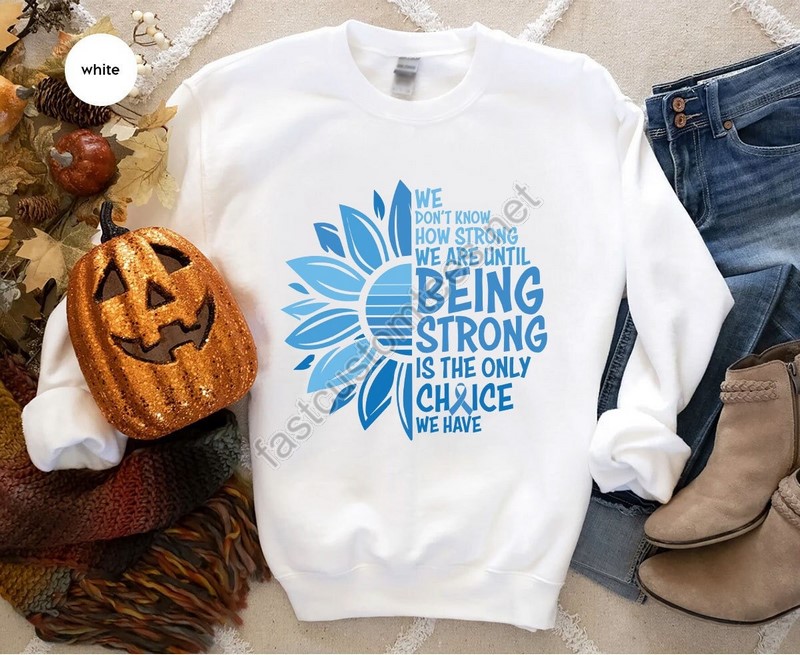 Colon Cancer Awareness Shirt Cancer Ribbon Crewneck Sweatshirt Cancer Support Shirts Prostate Cancer Survivor Gift Hoodies And Sweaters