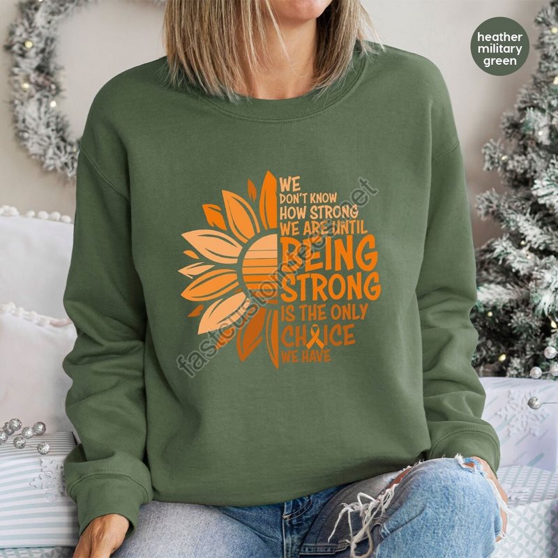 Leukemia Cancer Gift Family Support Sweatshirt Cancer Survivor Gifts Warrior Cancer Long Sleeve Tshirt Ms Awareness Hoodies And Sweaters