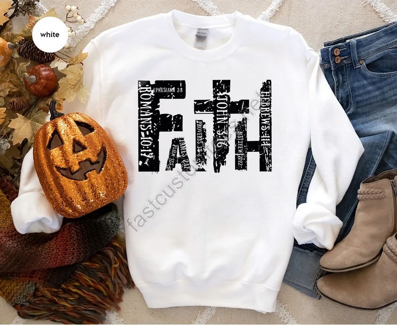 Christian Long Sleeve Shirt Bible Verse Crewneck Sweatshirt Religious Outfit Retro Faith Hoodie And Sweater Christian Cross Graphic Tee