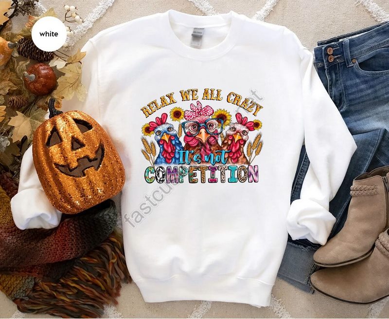 Sarcastic Chicken Sweatshirt Funny Gifts For Her Farmer Outfit Western Long Sleeve T-shirt Farm Tees Chicken Lady Hoodies And Sweaters