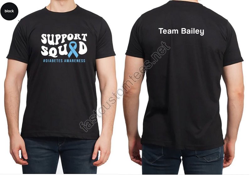 Team Bailey Support Diabetes Tshirt Diabetes Awareness Gifts