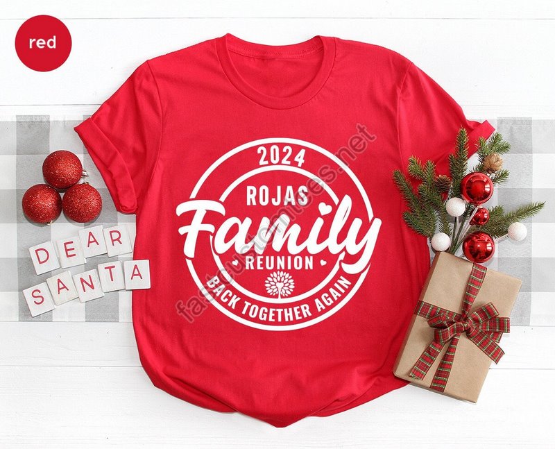 Rojas Family Vintage Family Reunion Tshirts Custom Matching Shirts Family Reunion Gift Personalized Family Gifts Back Together Again