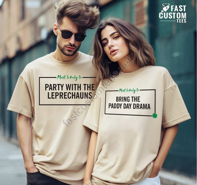 St Patrick's Day T-shirt Most Likely To Group Shirt Matching St Patrick's Day Shirts St Patrick's Day Gifts Graphic Tees Retro Shirts