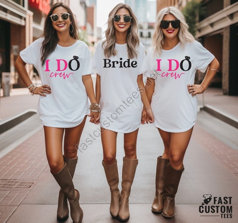 Matching Bride Team T-shirt Bridal Party Shirts Bachelorette Favors Bachelorette Party Gifts Bridesmaid Gift Bridal T-shirt Groom Tee