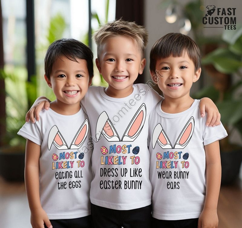 Custom Easter Group Shirts Most Likely To Group Shirts For Easter Party Group Tee Easter Matching Shirt Easter Family Bunny Shirt