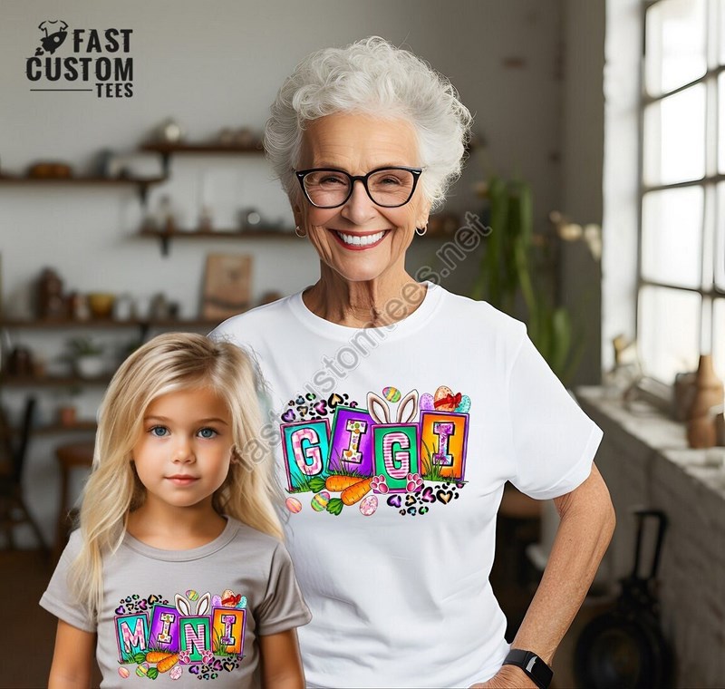 Easter Matching Shirt Easter Family Shirt Easter Gigi Shirt Easter Auntie Shirt Family Bunny Shirt Gift For Gigi Funny Easter Day Tee