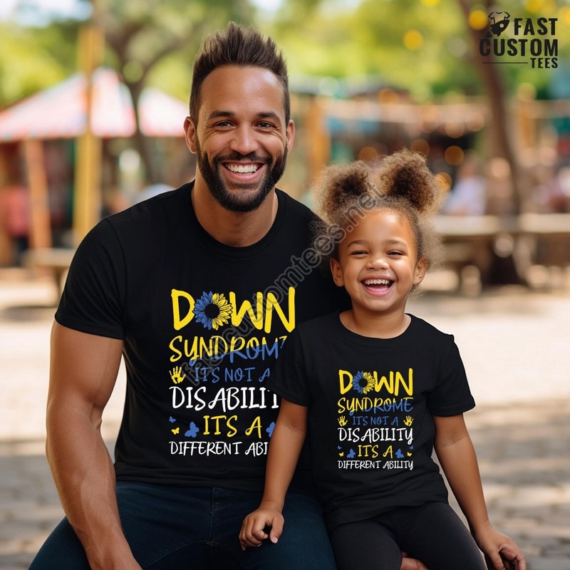 Down Syndrome Is Not A Disability It's A Different Ability Down Syndrome Shirt T21 Kids Shirt Gift For Him Down Syndrome Awareness Shirt