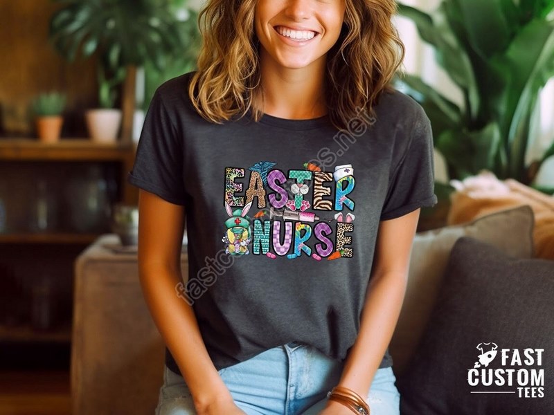 Easter Nurse Shirt Nurse Gift For Easter Day Happy Easter Day Easter Shirt For Woman Happy Easter Day Easter Medical Shirt Nurse Tee