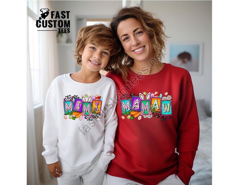 Easter Matching Sweatshirt Easter Family Hoodie Easter Auntie Shirt Family Bunny Shirt Gift For Gigi Funny Easter Day Long Sleeve Shirt