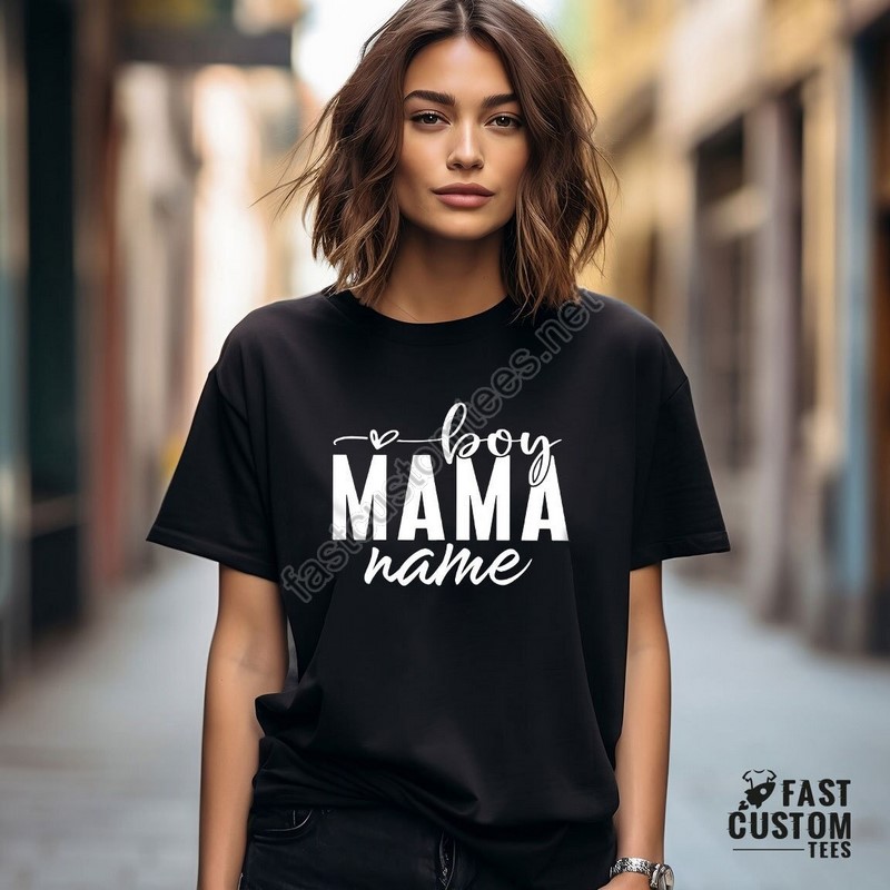 Custom Boy Mom Shirt Mom Of Boys Tshirt Mom Boy Matching Shirt Mother's Day Shirt Boy Mama Gift Shirt Custom Mama Shirt Gift For Mom