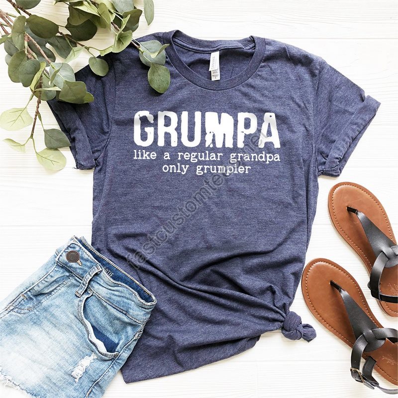 Funny Grandpa Shirt Gift For Grandpa Grandpa Shirt Grandfather Shirt Grumpa Like A Regular Grandpa Only Grumpier Shirt Grandfather Gift