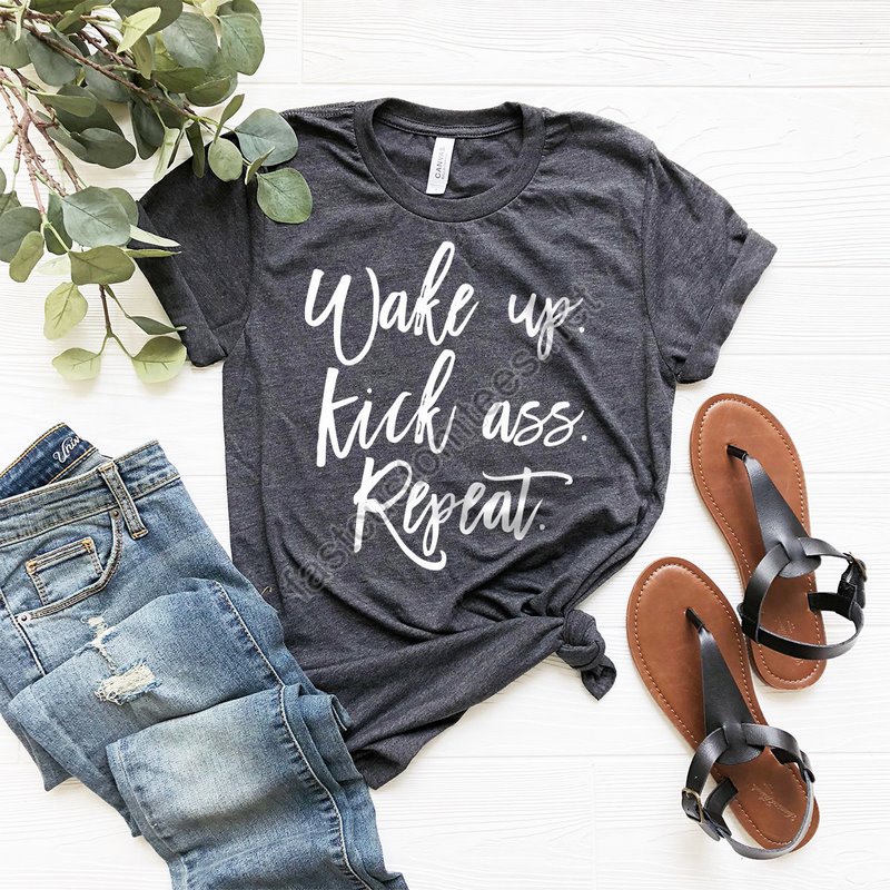 Wake Up Repeat Shirt Motivational Shirt Inspirational Quote Shirt Offensive Shirt Motivation Quote T-shirt