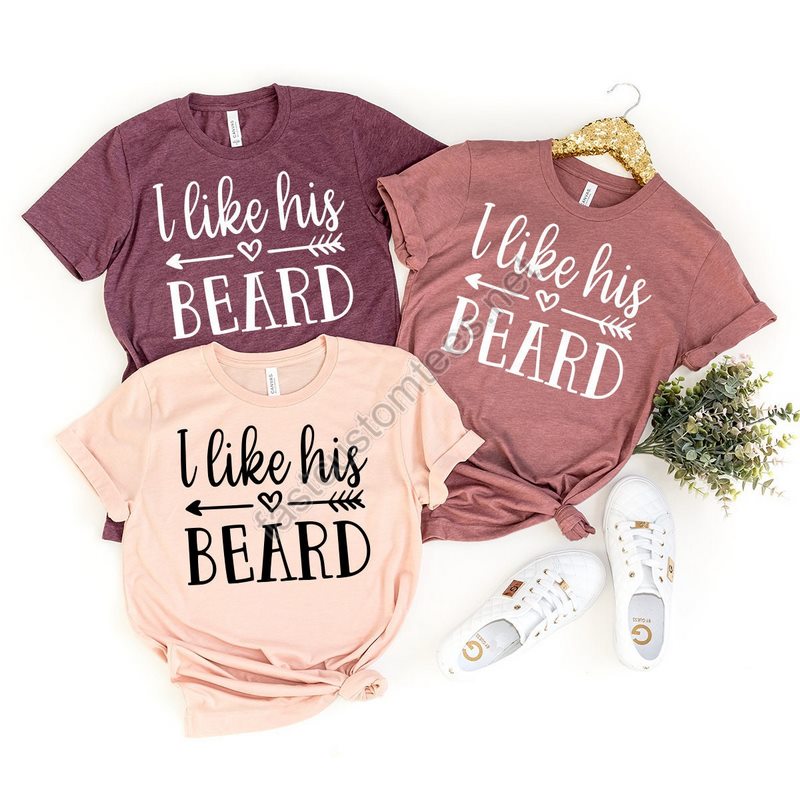 Funny Couple Shirt I Like Her Butt I Like His Beard Shirt Matching Couple Shirts Couples Shirts Beard And Butt Shirt Couple T-shirt