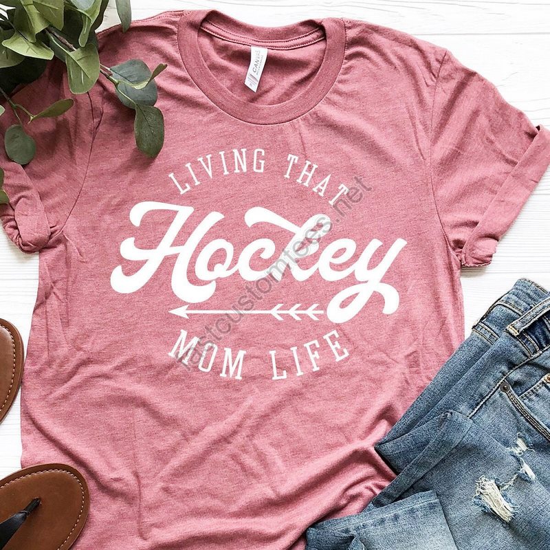 Hockey Mama Shirt Hockey Mommy Tee Mom Hockey Shirt Mom Shirt Hockey Mama Shirts Hockey Mother Gift Style T-shirt Sports Mom Tee