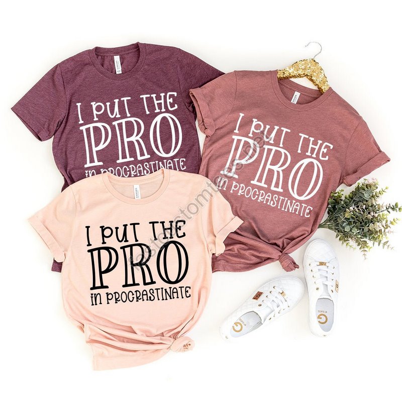 I Put The Pro Procrastinate Shirt Sarcasm Saying Shirt Funny Lazy T-shirt Funny Sarcastic Shirt Sarcasm Shirt Funny Saying Tee