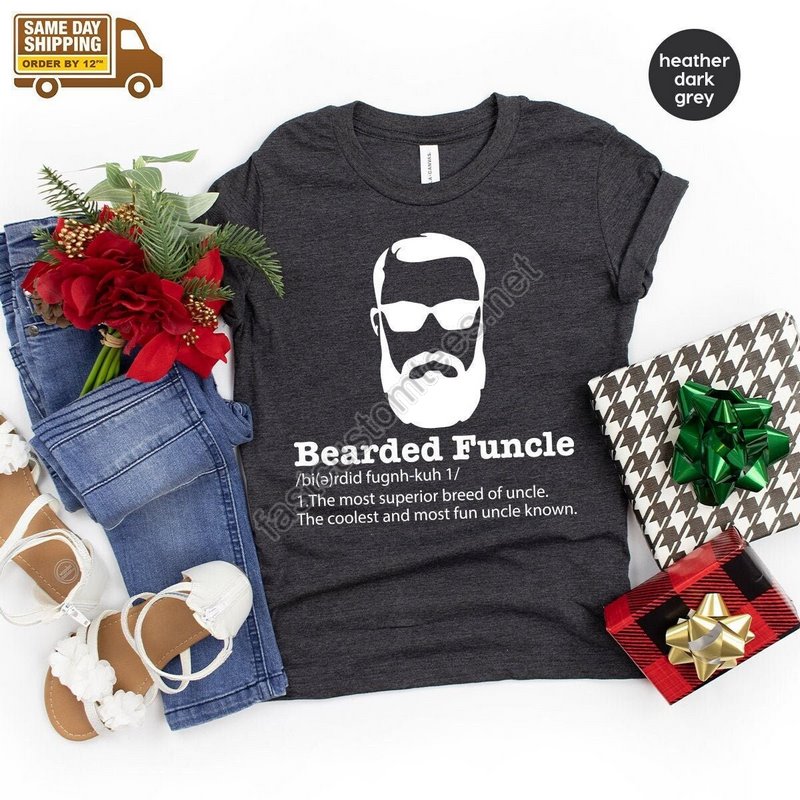 Bearded Funcle Shirt Funny Uncle Shirt Bearded Funcle Definition Shirt Funny Family Giftuncle T Shirtbearded Uncle Shirt Uncle Gift