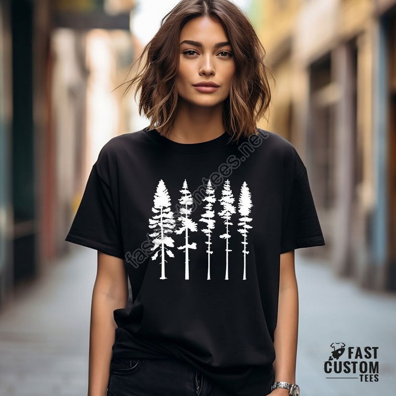 Pine Tree Shirt Pine Tree T Shirt Camping Shirt Hiking Shirt Adventure Shirts Nature Lover Gift Outdoors Shirt