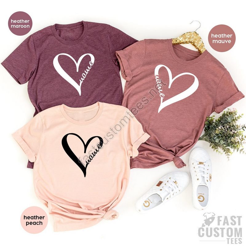 Couple Matching T Shirt Custom Couple Gifts Valentine's Day Shirt Couple Name Shirt Valentines Shirt Custom Text Tshirt Gift For Love