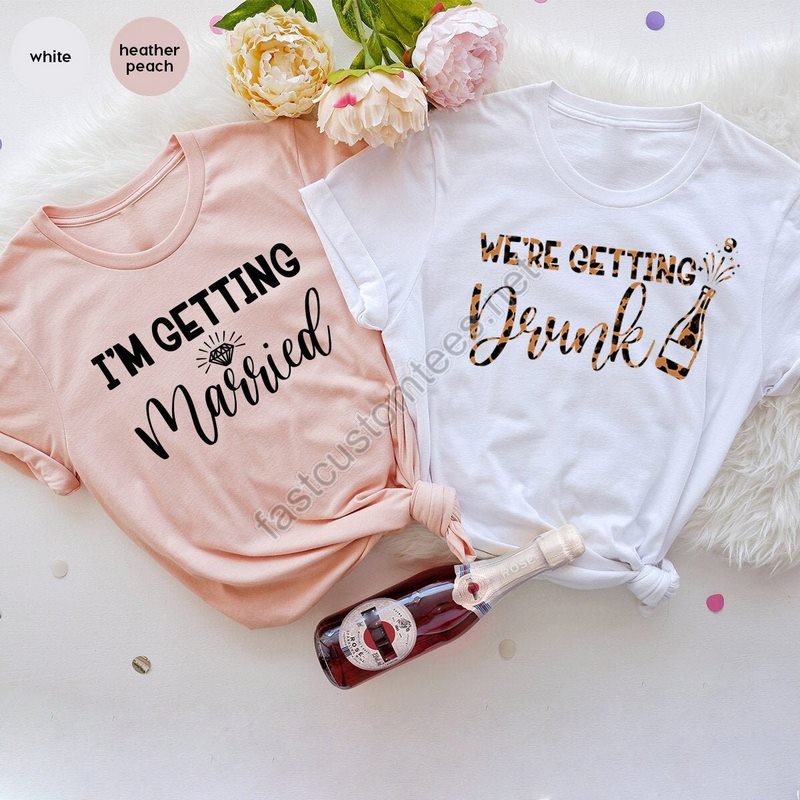 Bachelorette Party Shirt Matching Bride Tee Wedding Shirts Bridal Party Tshirt Bride Team T Shirt Bridesmaid T-shirt Engagement Tee