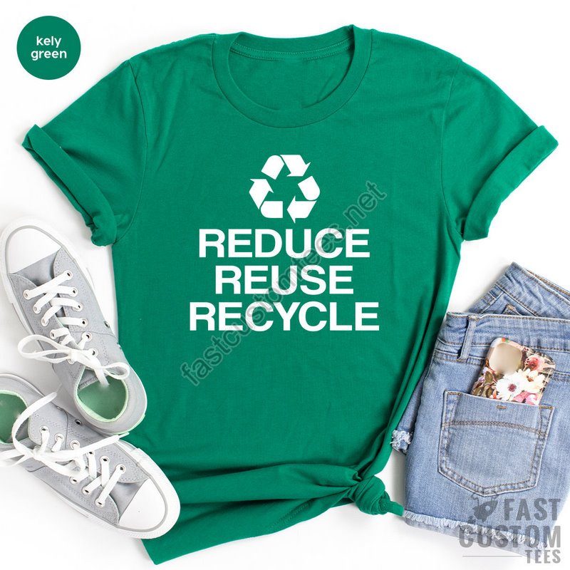 Environment T Shirt Recycling T-shirt Earth Days Tshirt Vegan Shirt Recycle Shirt Earth Tees Activist Friend Gifts