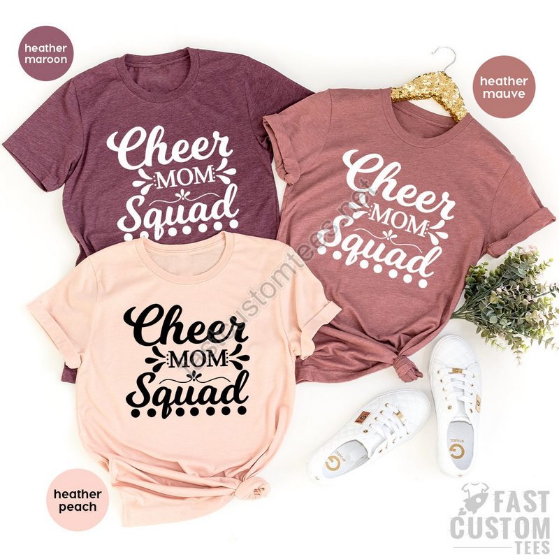 Cheer Mom Squad Shirt Mom Team Tshirt Mama Squad T Shirt Cheer Mama Shirts Sports Mom Tee Football Moms Shirt