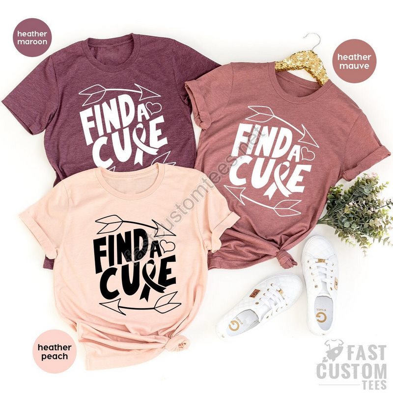 Cancer Awareness Tee Find A Cure Shirt Breast Cancer Shirt Cancer Aware T-shirt Cancer T-shirt Heal Cancer Shirt