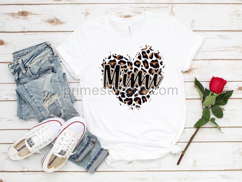 Leopard Mimi Shirtcheetah Print Mimi Shirtmimi Giftgrandma Shirtmothers Daymimi-life Shirtnew Mimi Shirt Grandma Teeleopard Heart