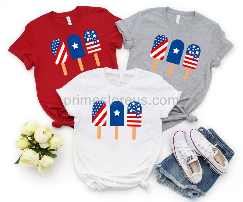 Patriotic 4th Of July Popsicle's 4th Of July Popsicle's 4th Of July Shirt Patriotic Shirts Family Matching Shirts America Shirt