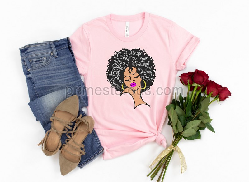 Powerful Afro Woman Shirt Afrocentric Shirt Afro Praying Shirt Afro American Shirt Black Woman Shirt Black Girl Magic Shirt Blm Shirt