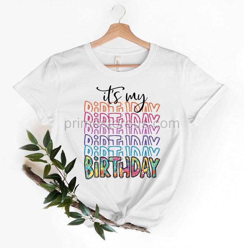 Hand Drawn It's Birthday Shirt Birthday Shirt Birthday Party Shirt Birthday Gift Shirtits My Birthday Shirtqueen Birthdaybirthday Girl