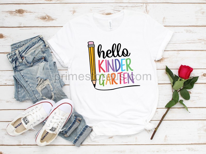 Hello Kindergarten Shirt First Day Of School Shirt Kindergarten Outfit Kindergarten Shirt Teacher Shirt Student Shirts School Outfit